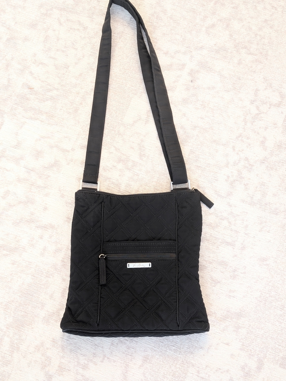 Vera Bradley- Black Quilted Crossbody Bag - Women